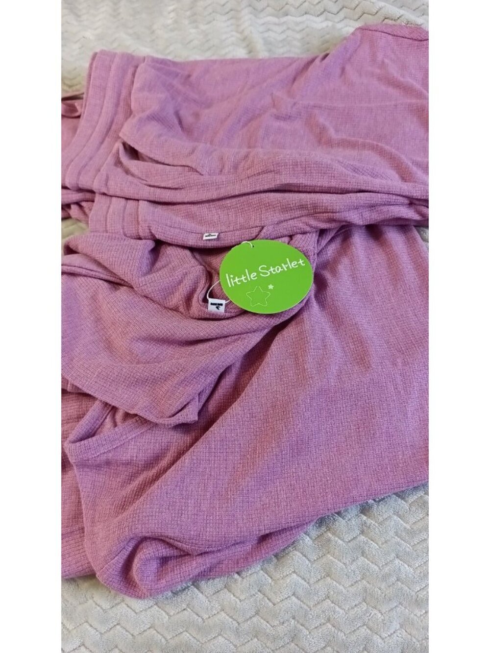 Little Starlet Women's Jogger Set Size L Pink 2 Piece Set Lounge Pajamas Long Sl - Picture 5 of 12